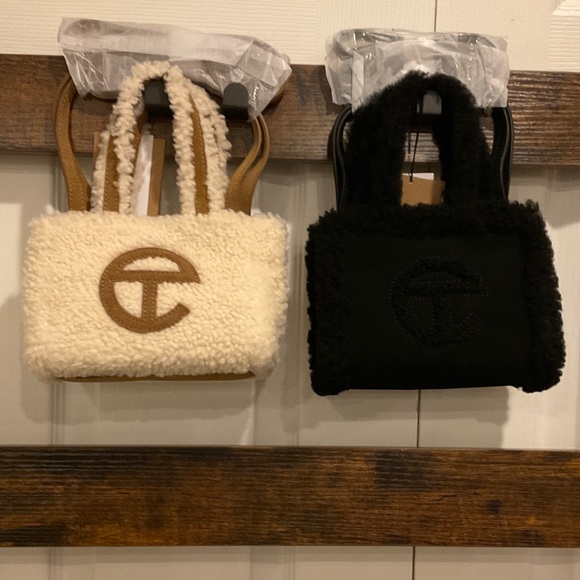 🆕UGG X TELFAR REVERSE SHEARLING MINI SHOPPING BAG WITH ATTACHED CROSSBODY STRAP - Picture 12 of 16